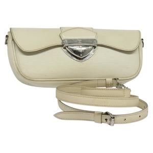 LOUIS VUITTON Epi Pochette Montaigne Bag White Yvoire M5929J LV Auth ep9537